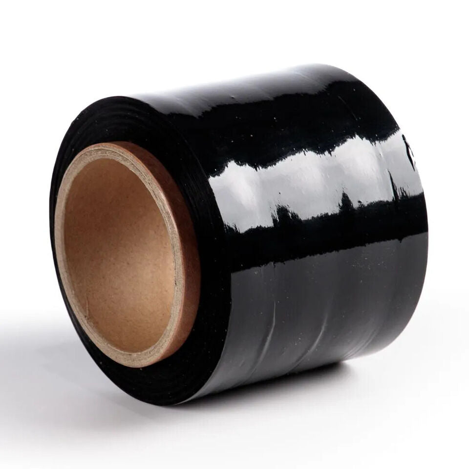 black bundling stretch film 100mm 300m mini pallet wrap