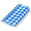 Blue gingham food packaging