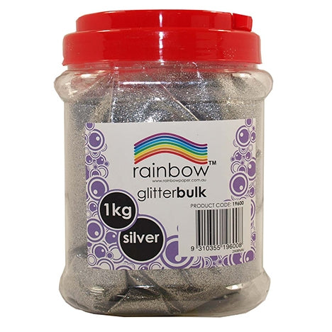 Glitter jar silver