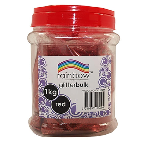 Glitter jar red