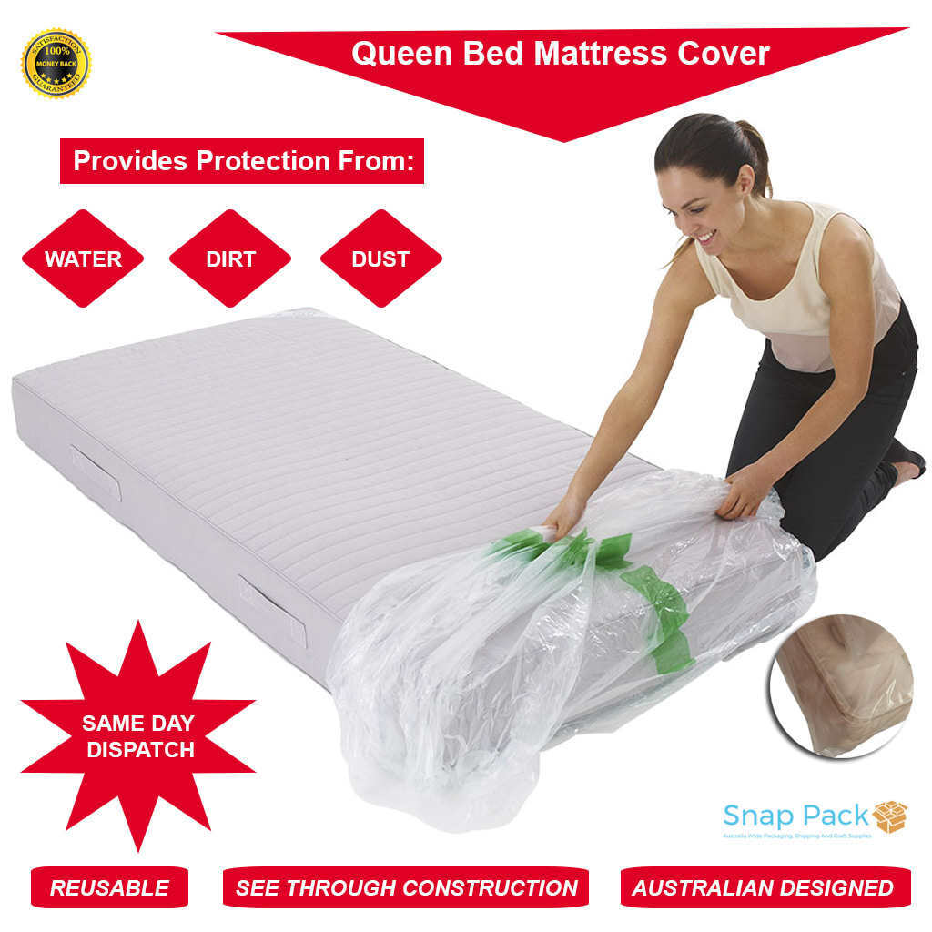 1 x Single Bed Plastic Mattress Protector Covers for Moving Storage- PREMIUM