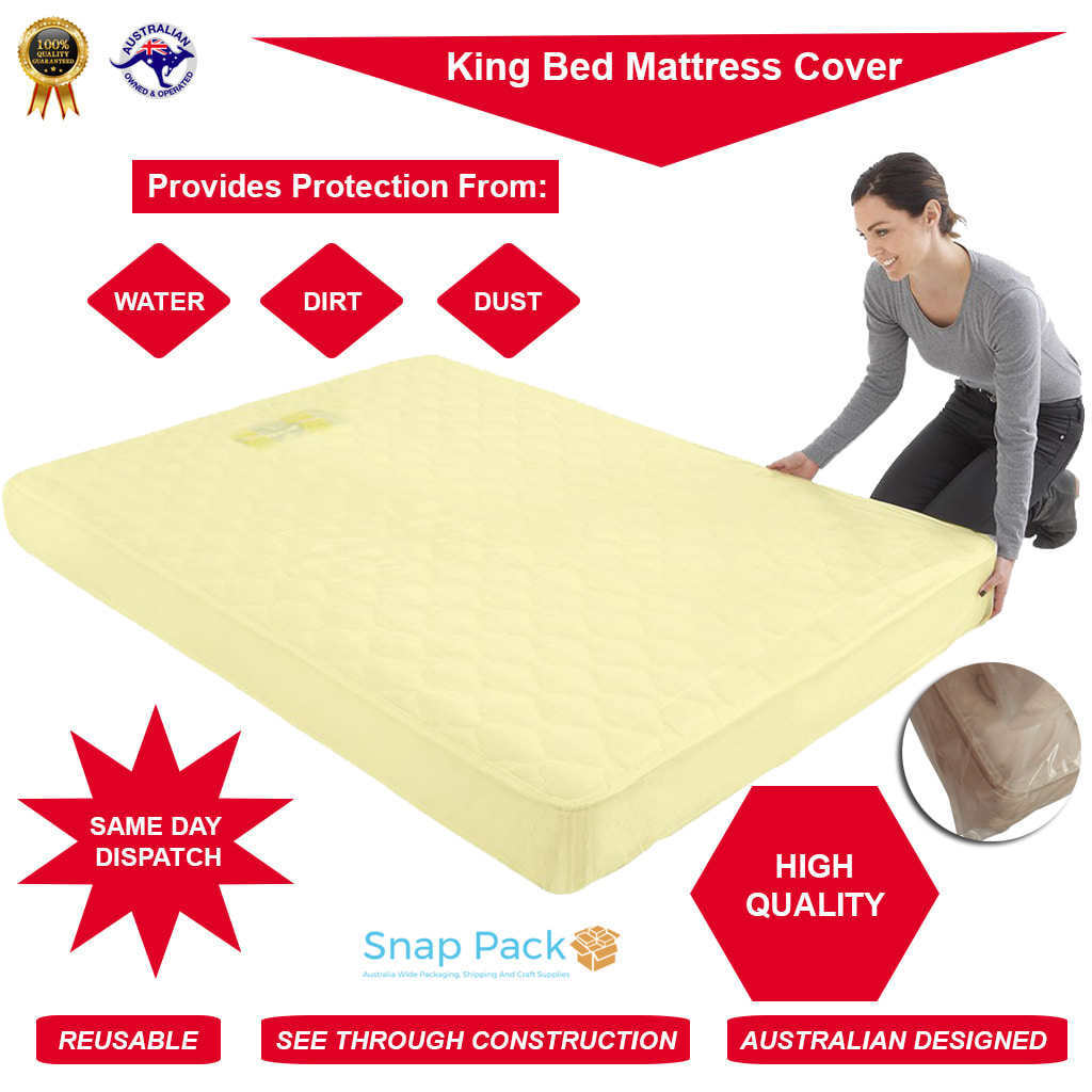 1 x KING Plastic Mattress Protector Moving & Storage Bag Cover -EXPRESS POSTAGE