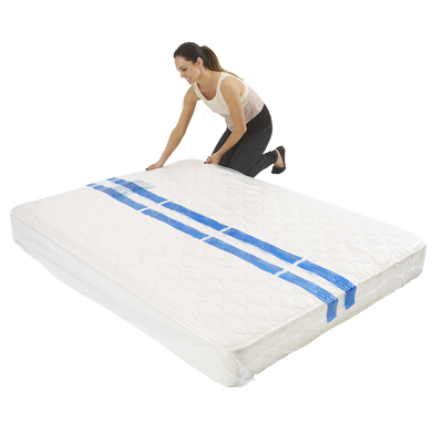 1 x Queen Plastic Bed Mattress Protector Moving& Storage Bag Cover 50um Express