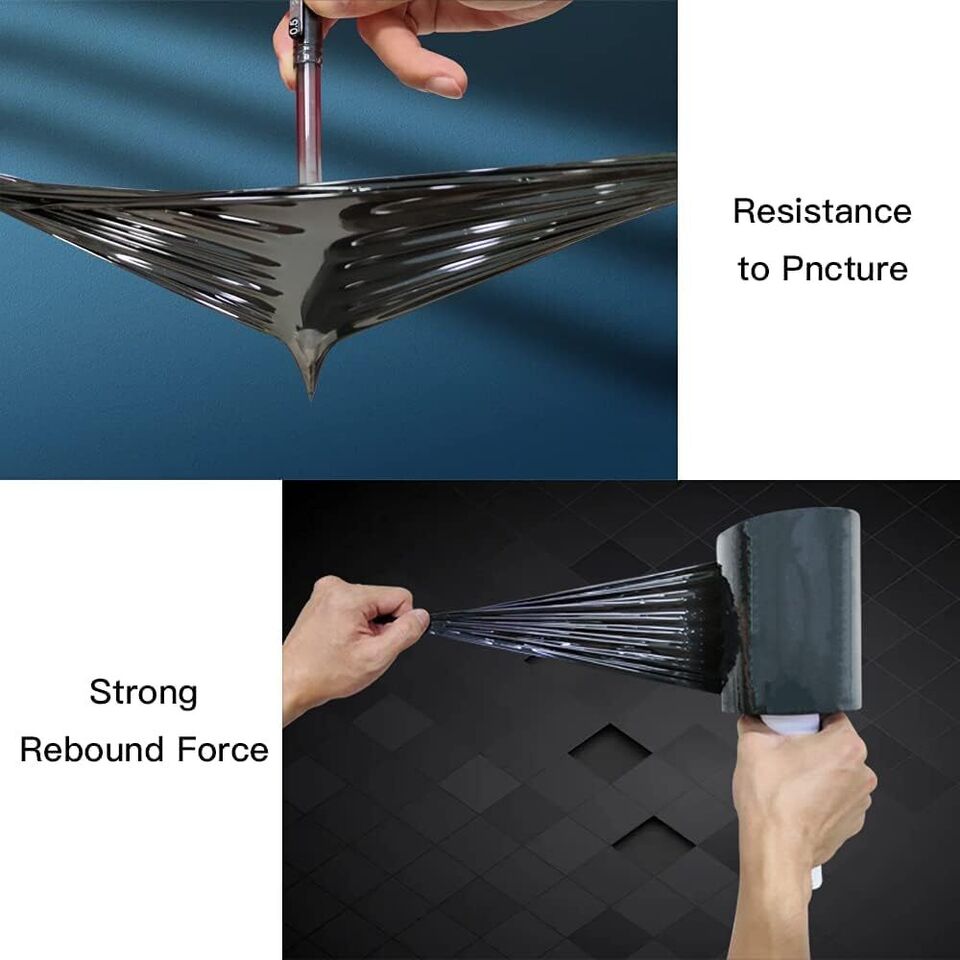 small black stretch wrap for secure packaging and bundling