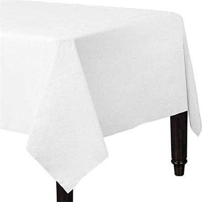 White chair covers on black chairs with a white background
