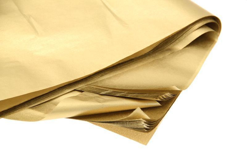 Metallic Gold Tissue Paper 500 Sheets 510mm x760mm 22gsm %100 Recycled