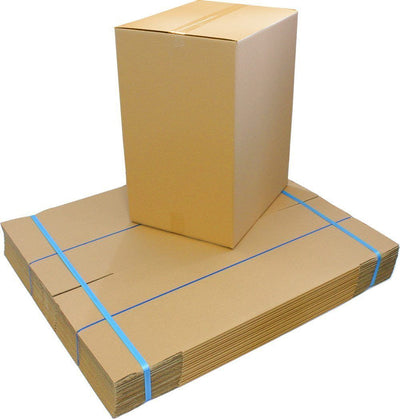 10 x Tea Chest Kraft Cardboard Boxes 440mm x 380mm x 650mm