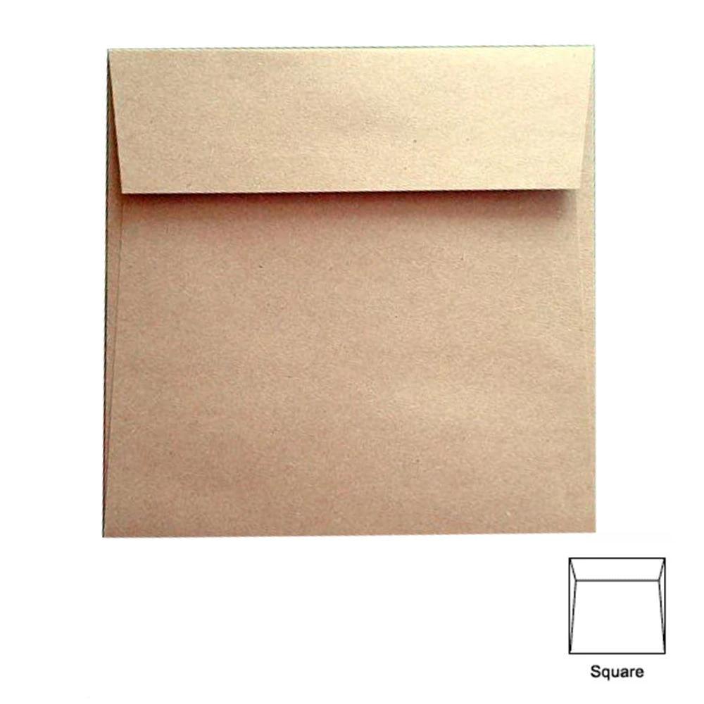 Australian made recycled kraft square envelopes natural brown