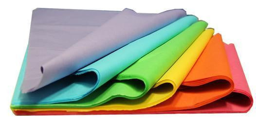 Coloured acid free wrapping paper for retail and gift use