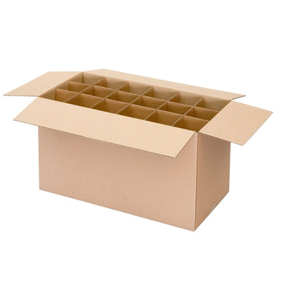 Kitchen moving boxes with dividers for glassware