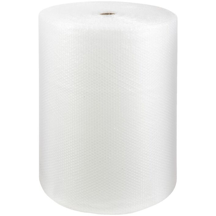 A roll of white bubble wrap.