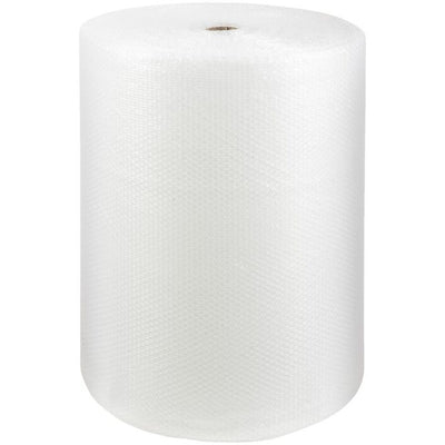 A roll of white bubble wrap.