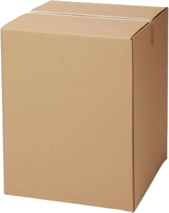 A single brown kraft cardboard box