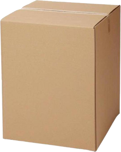 A single brown kraft cardboard box