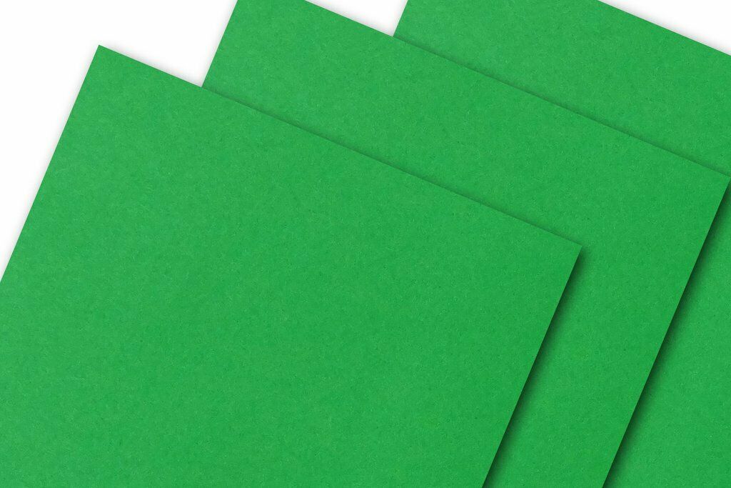 green Coloured card paper