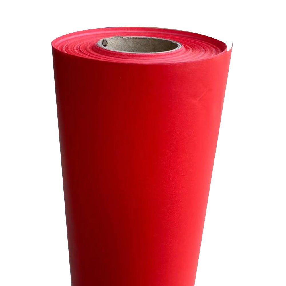 red wrapping paper roll