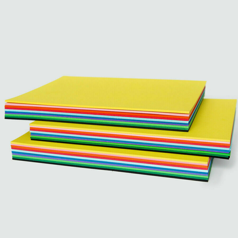 100 Sheets A4 Coloured Card Stock 200gsm Premium Pack- Single Colours